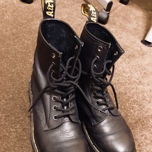 Dr Martens 1460 Nappa Boots (Black, womens 8)